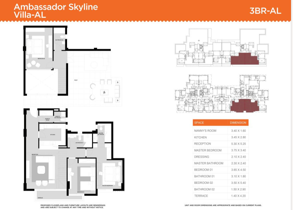 Floor plan for penthouse at Hyatt Centric