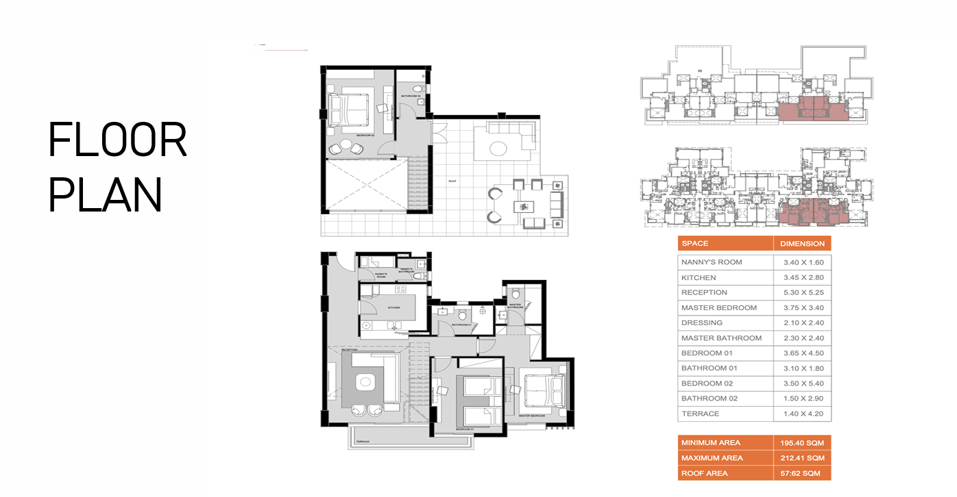 Floor plan for penthouse at Hyatt Centric