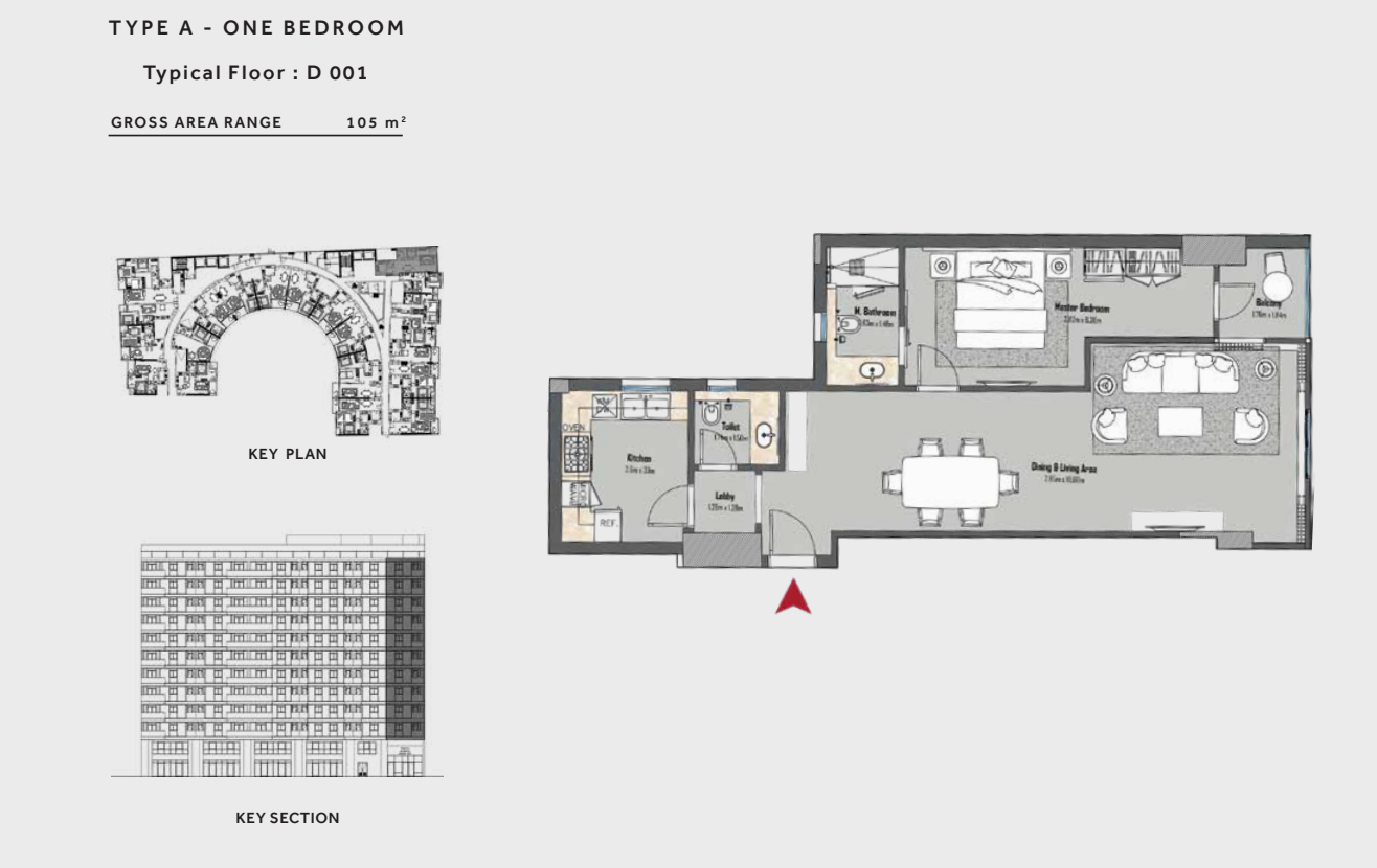 Floor plan for apartment at The Signature Tower