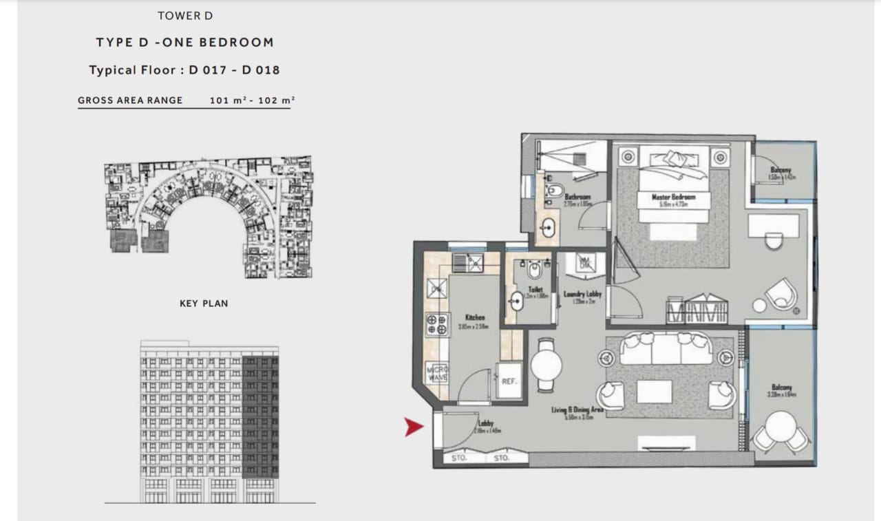 Floor plan for apartment at The Signature Tower