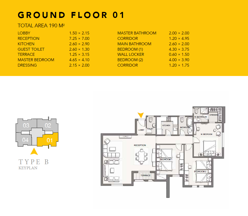 Floor plan for apartment at Pukka l