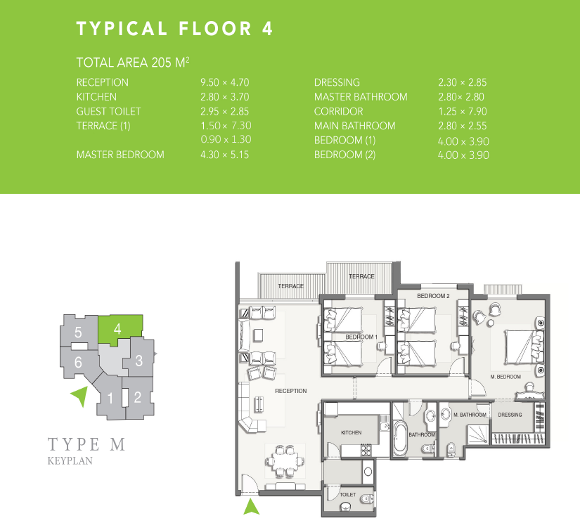 Floor plan for apartment at Pukka l