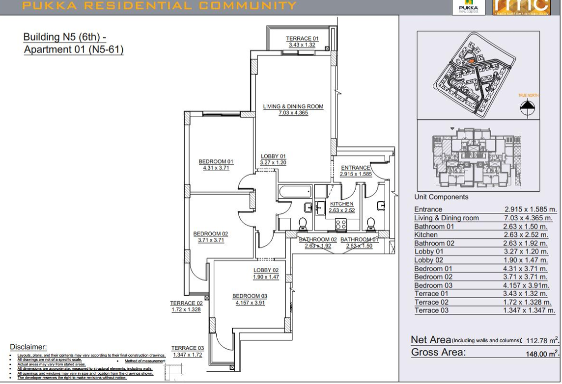 Floor plan for apartment at Pukka l