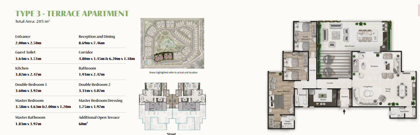 Floor plan for apartment at Rock Green