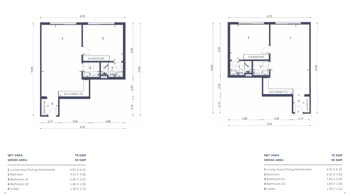 Floor plan for apartment at WBR1
