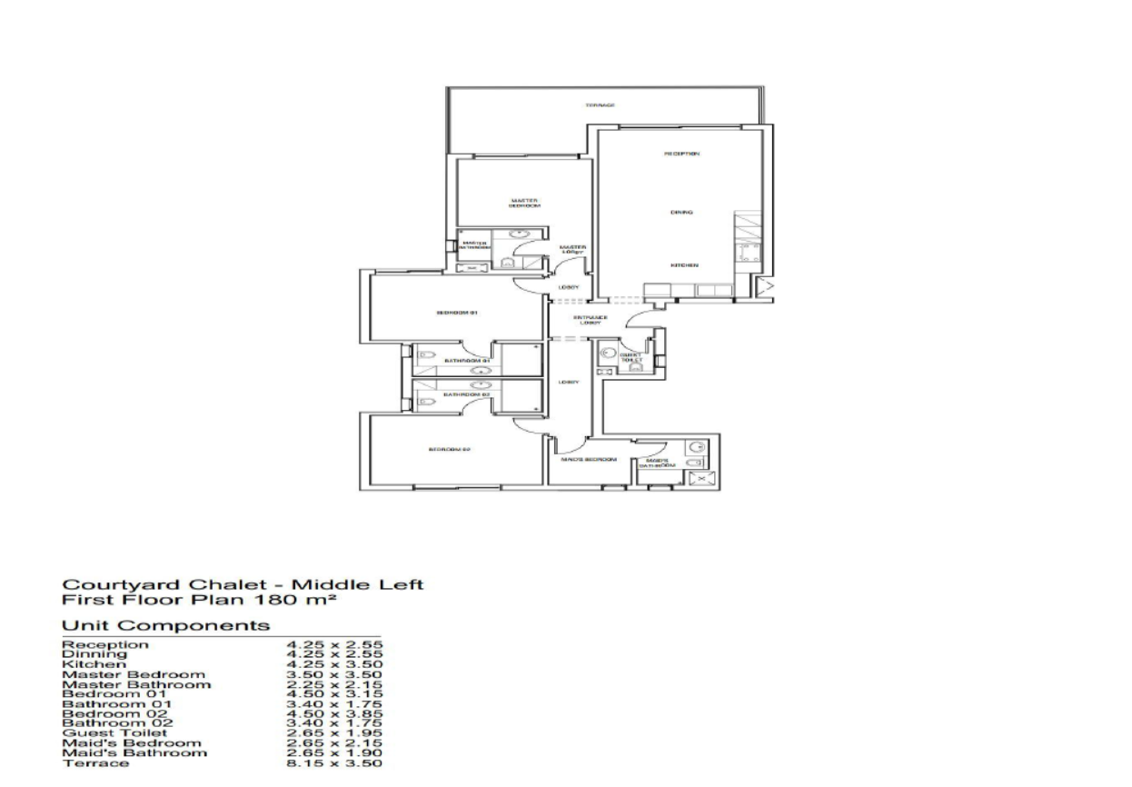 Floor plan for chalet at The Waterway North Coast-Phase One