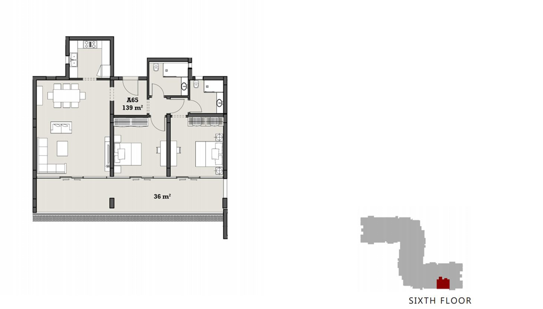 Floor plan for apartment at The View Waterway