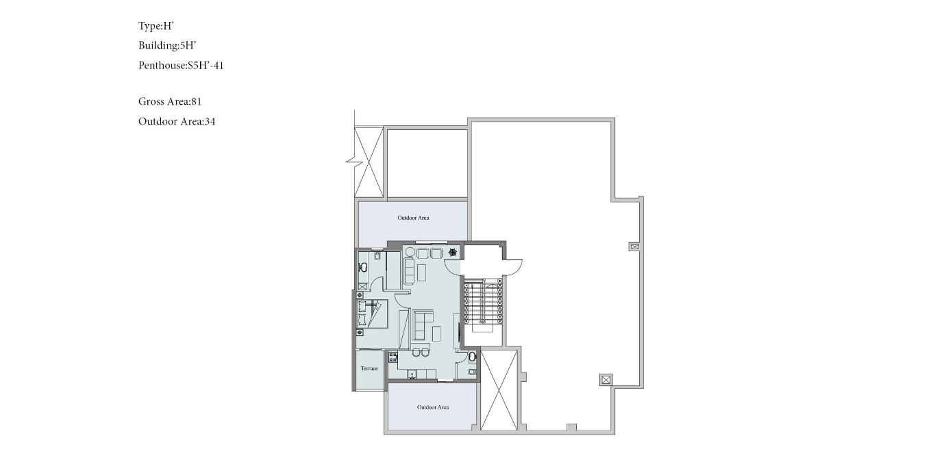 Floor plan for apartment at W signature