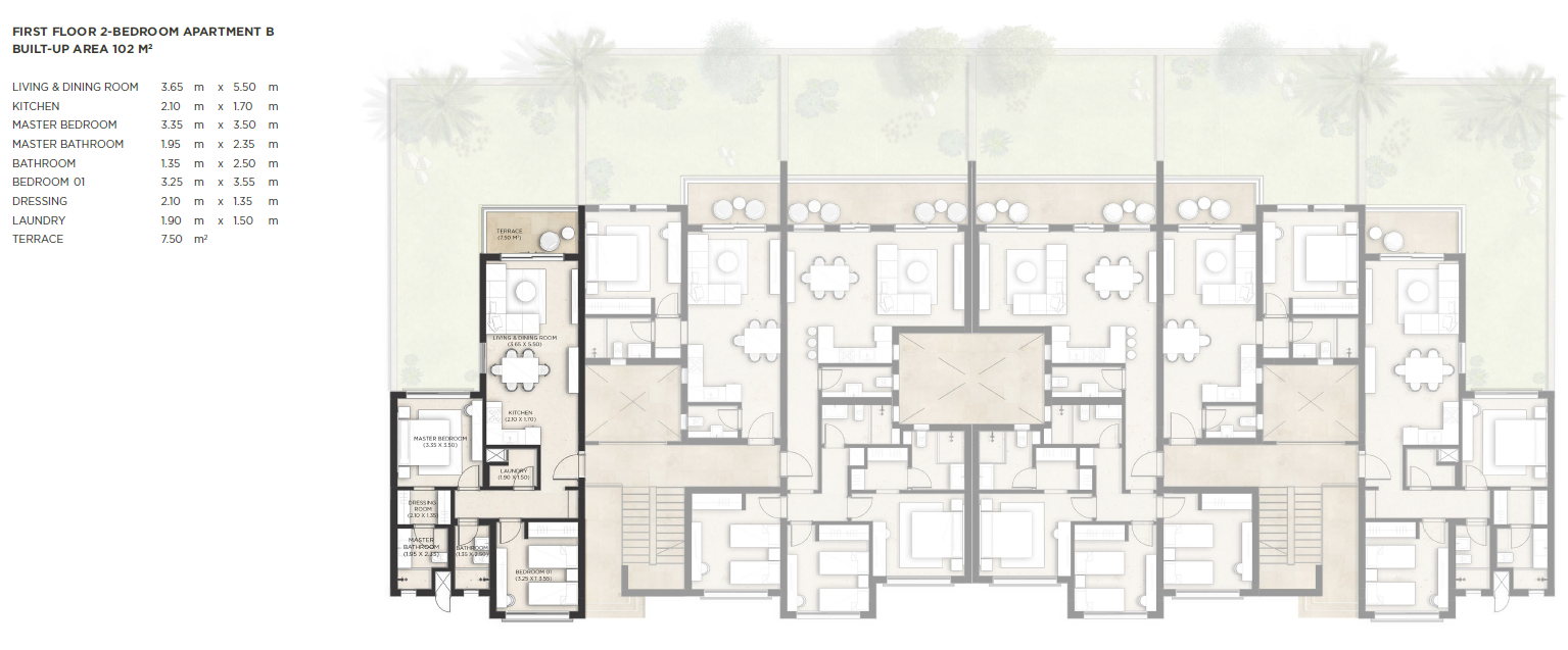 Floor plan for apartment at makadina