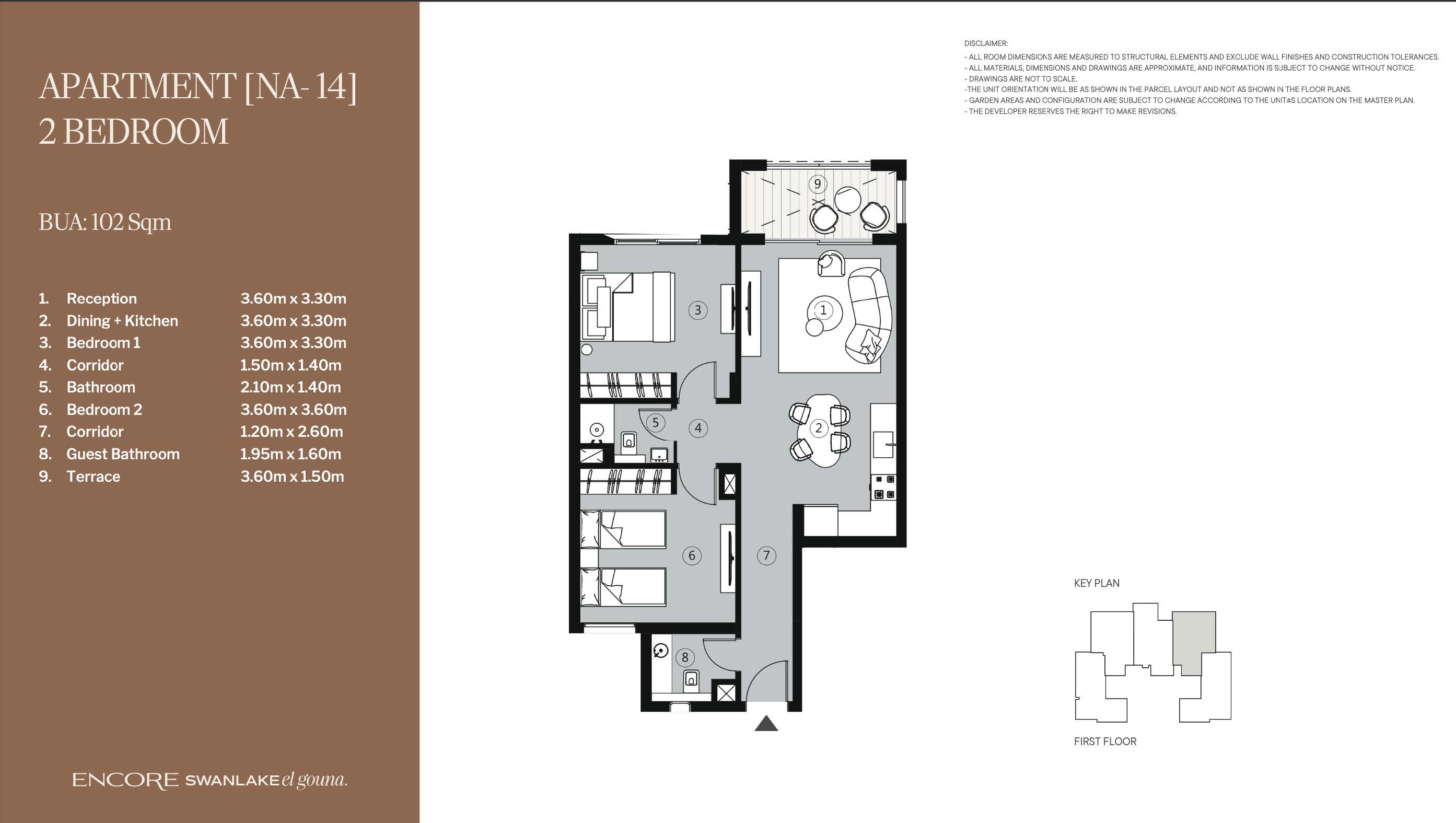 Floor plan for apartment at Encore