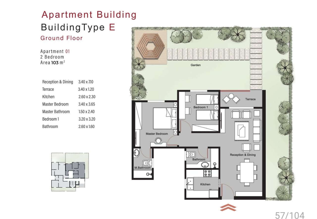 Floor plan for apartment at Riverton