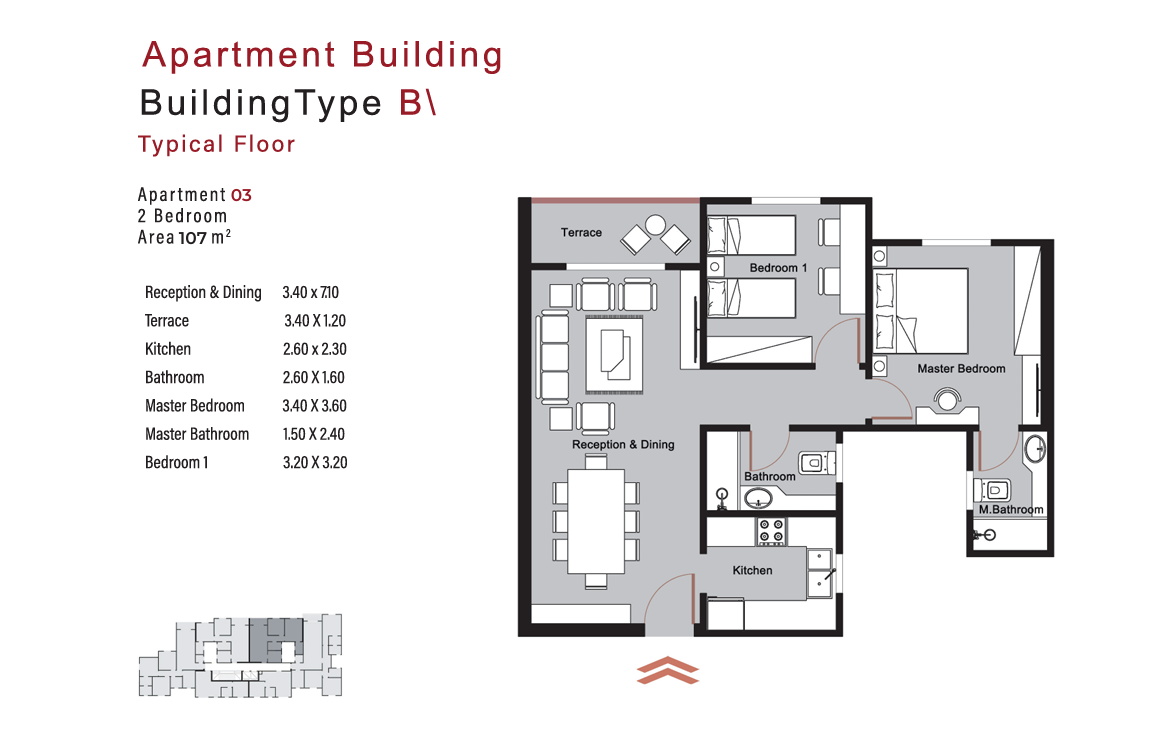 Floor plan for apartment at Riverton