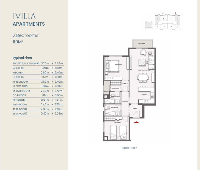 Floor plan for apartment at Creek View Islands