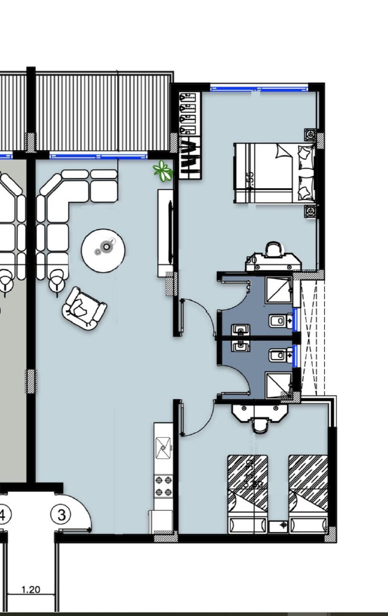 Floor plan for chalet at Bungalows
