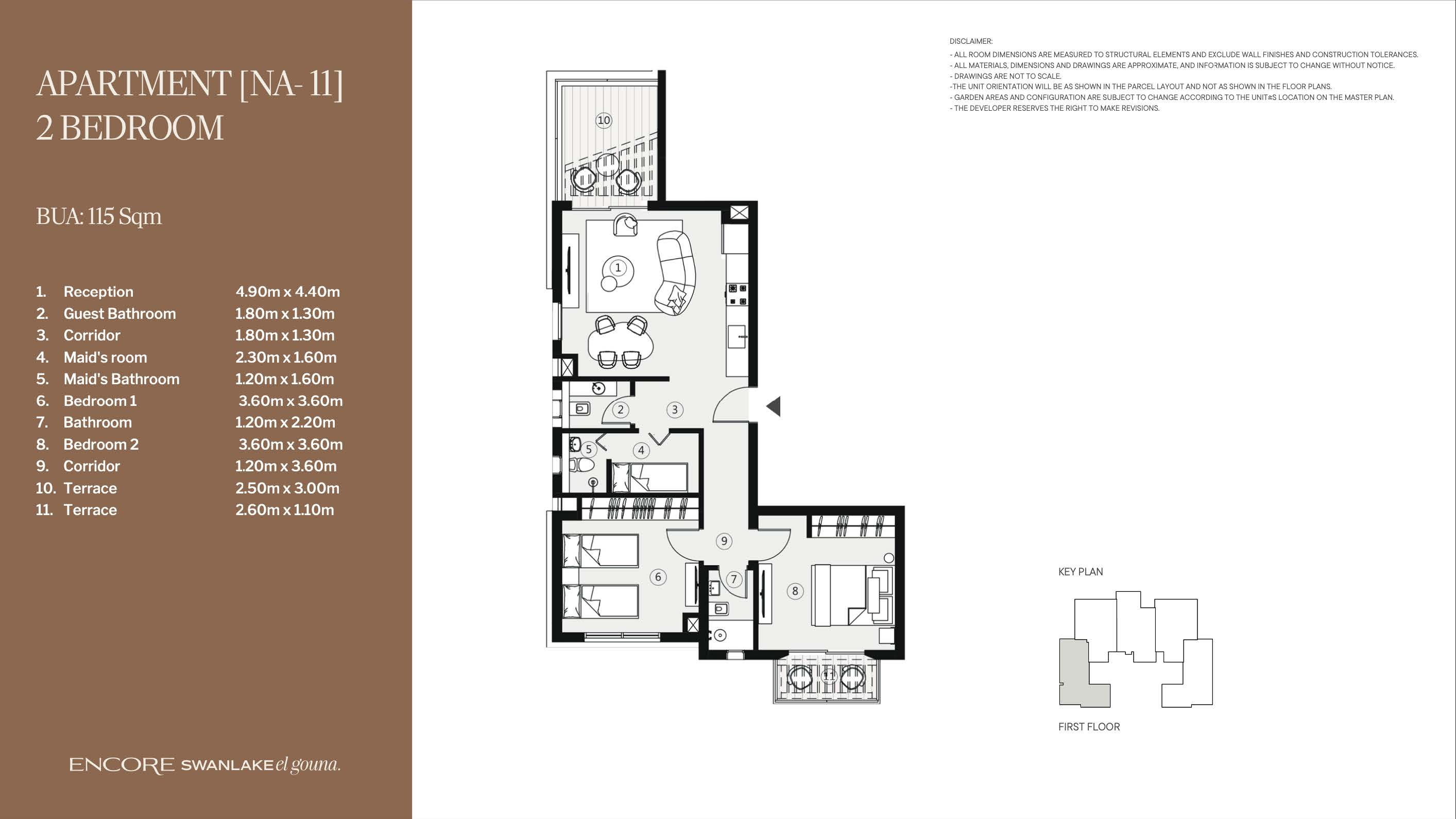 Floor plan for apartment at Encore