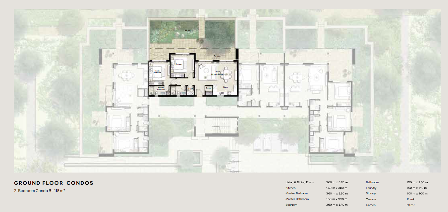 Floor plan for apartment at Ras Soma
