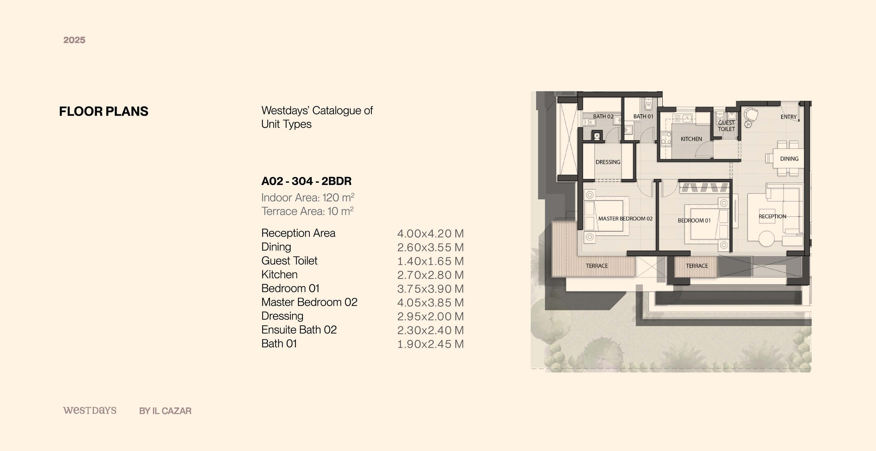 Floor plan for apartment at Westdays