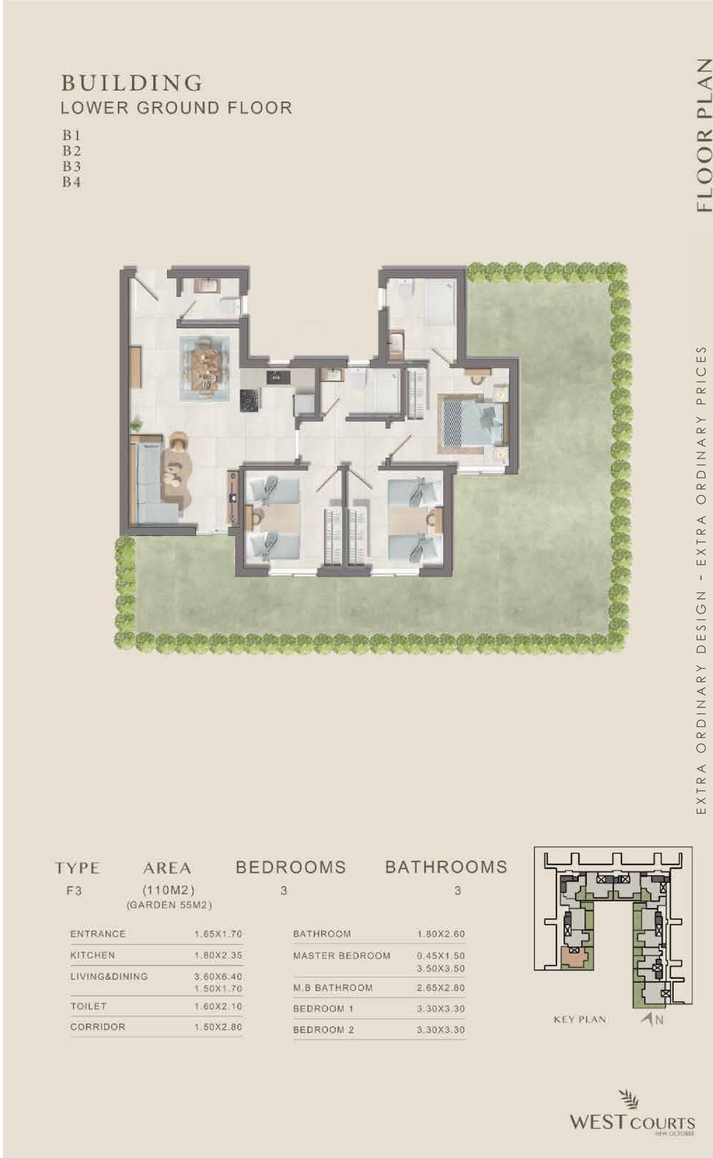 Floor plan for apartment at West Courts New October