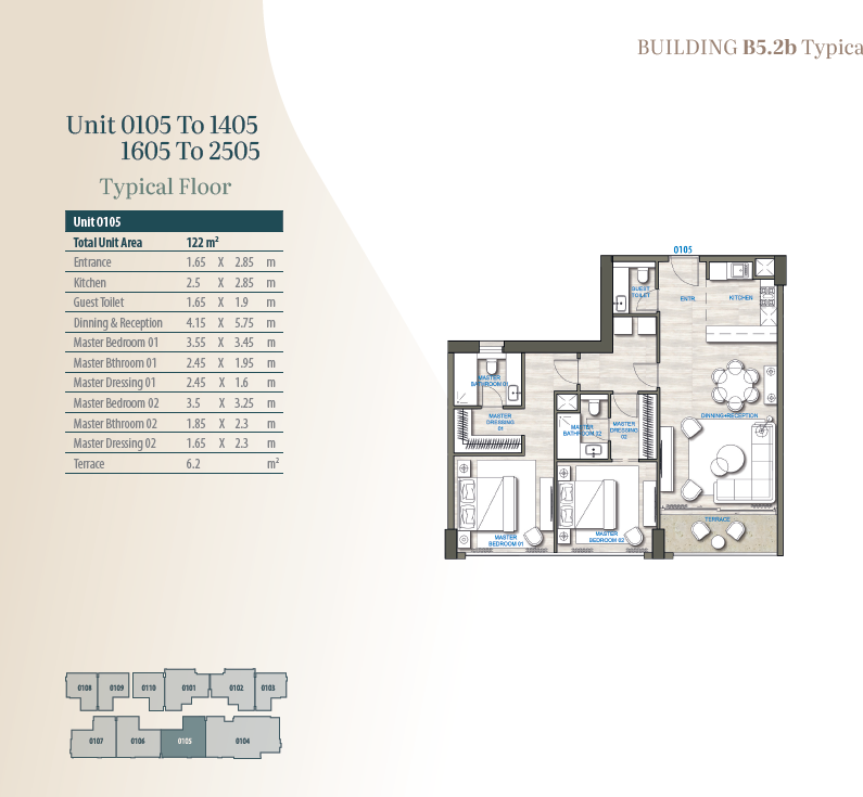 Floor plan for apartment at The Spine