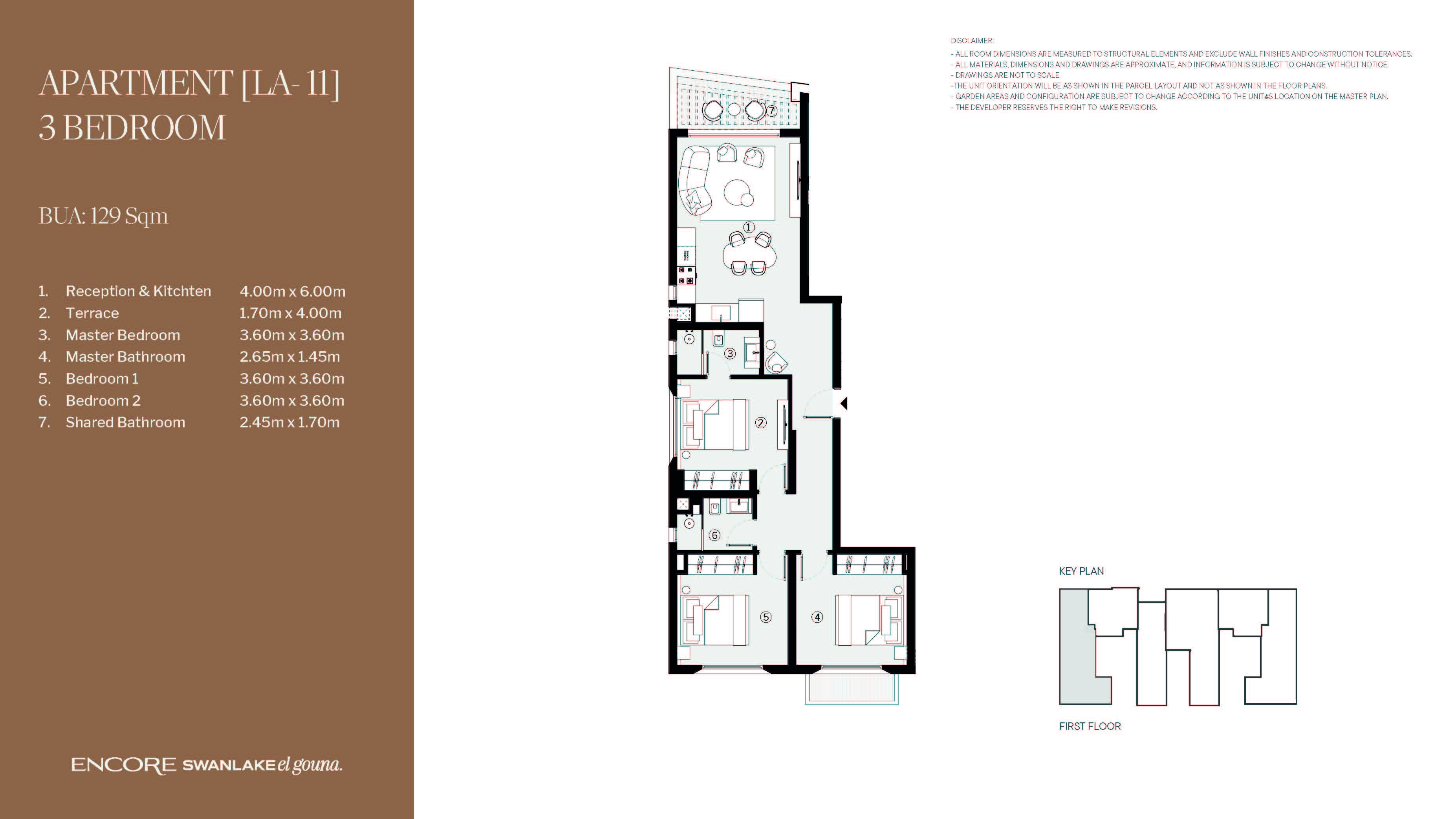 Floor plan for apartment at Encore