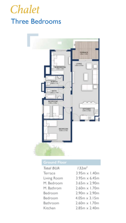 Floor plan for chalet at Crete Island