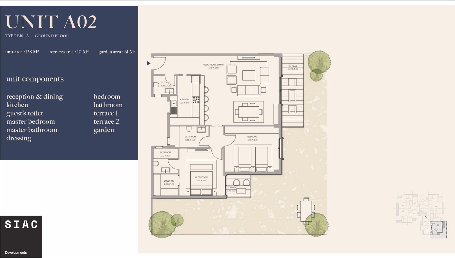 Floor plan for apartment at Rewaya