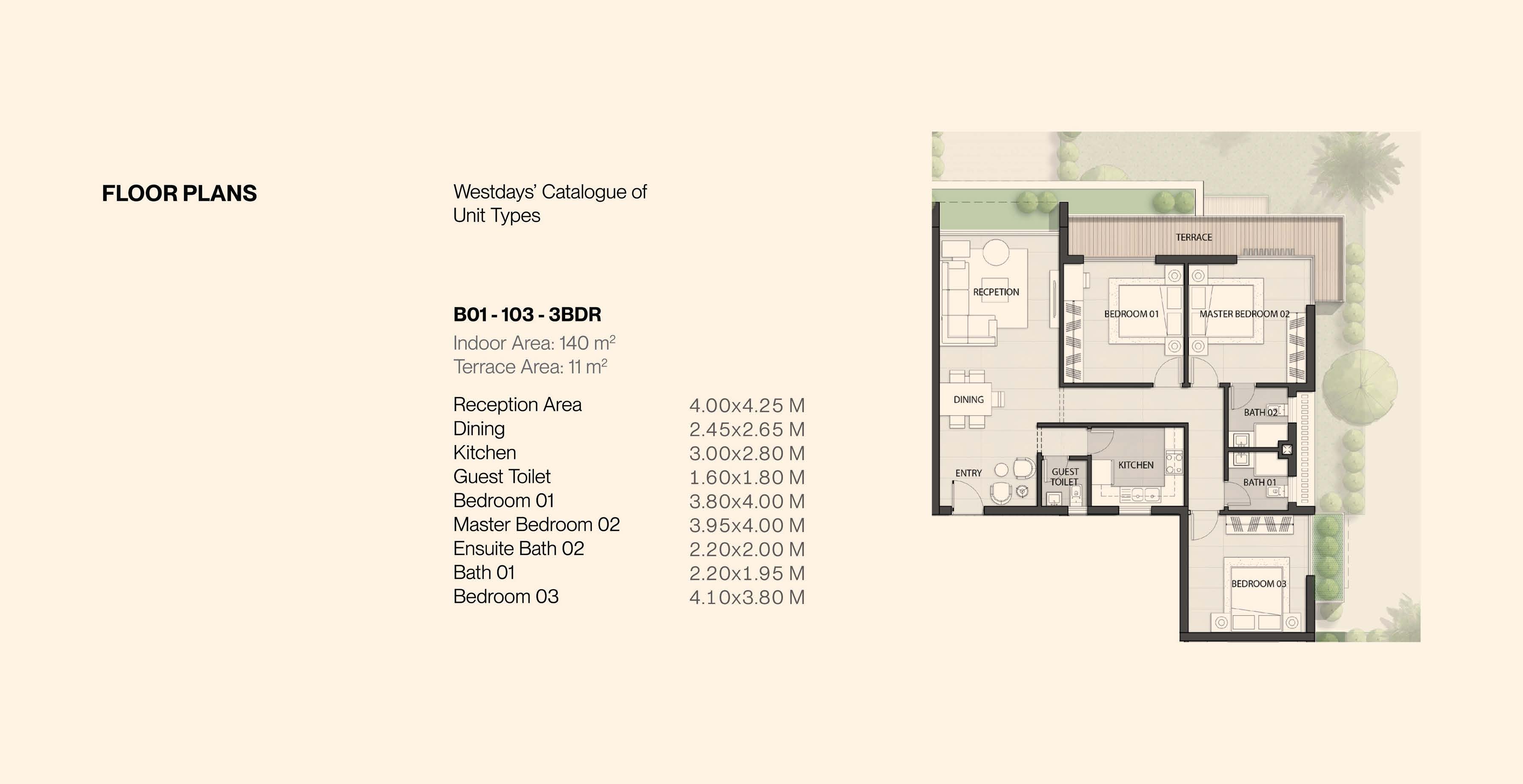 Floor plan for apartment at Westdays