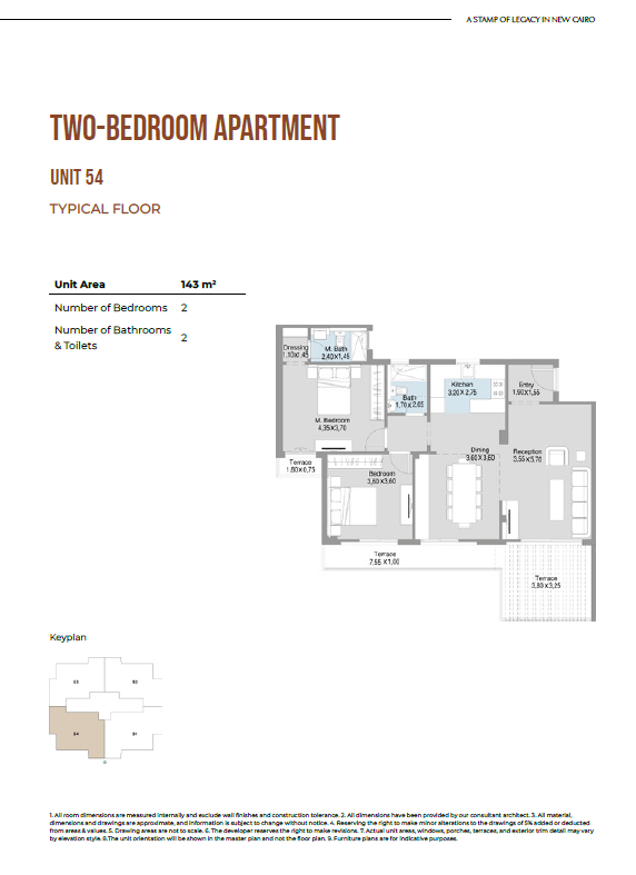 Floor plan for apartment at Talda