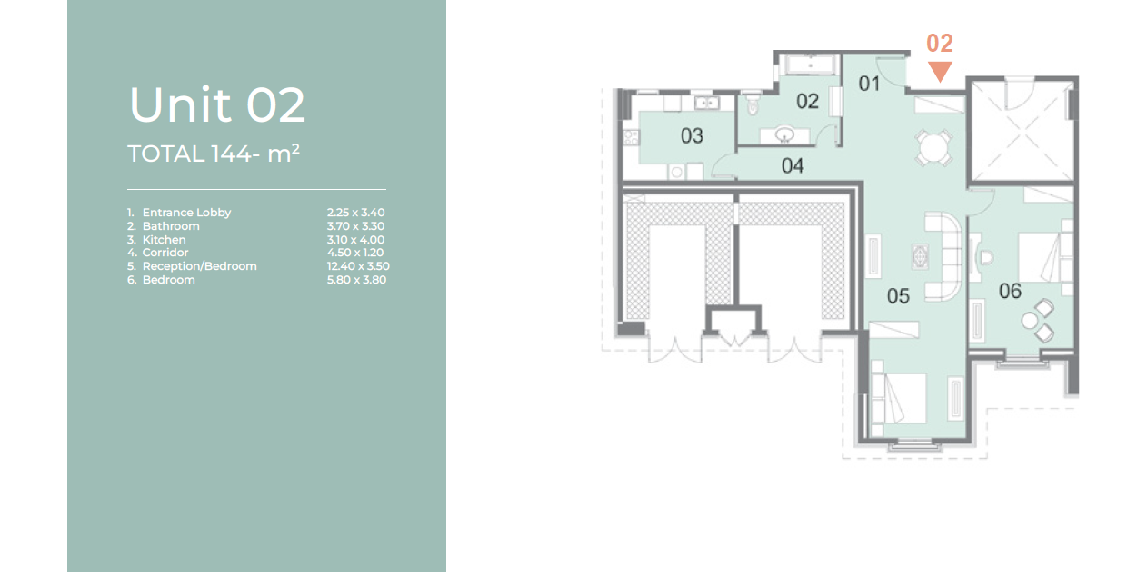 Floor plan for apartment at Il Latini City Edge