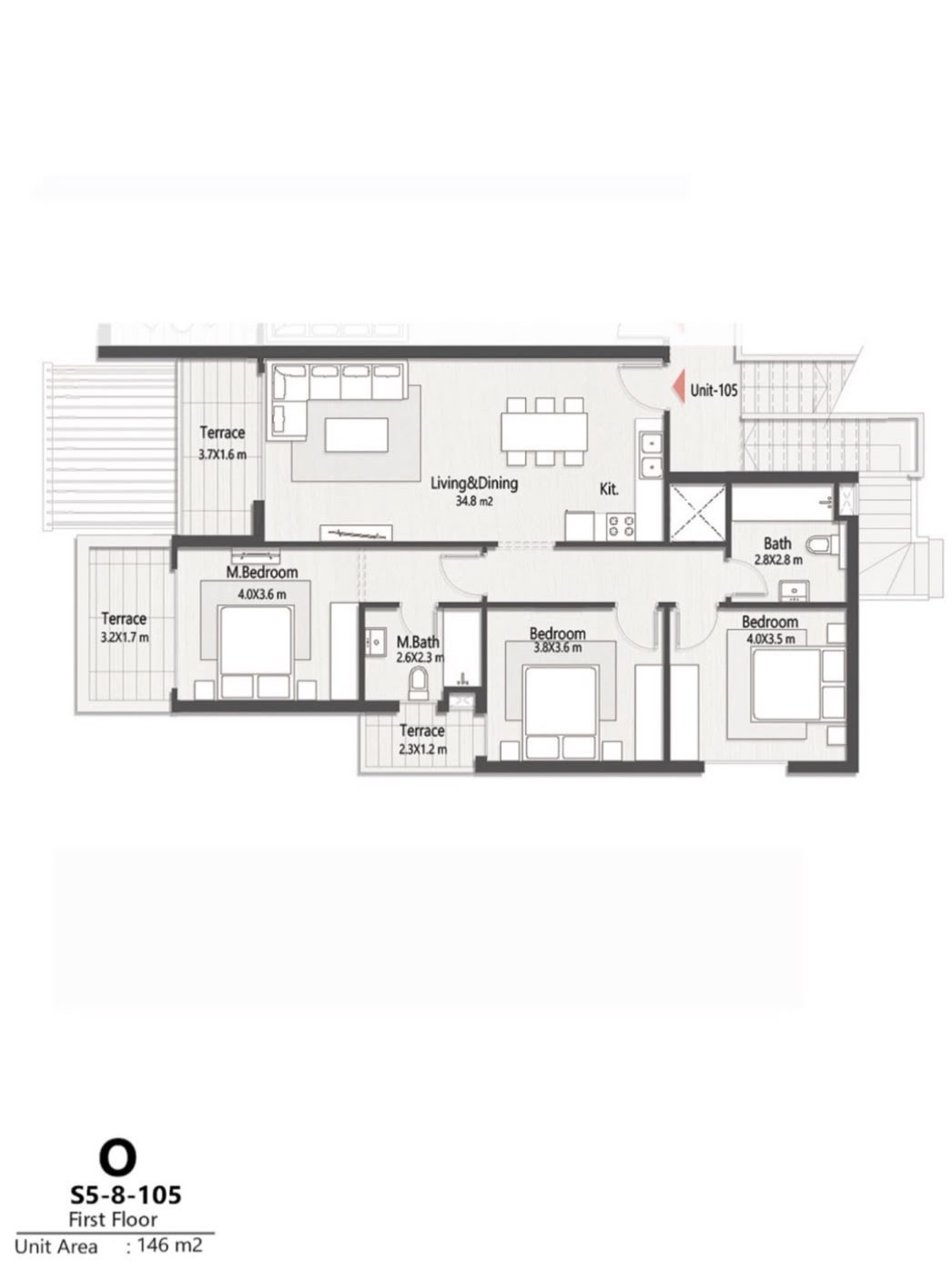 Floor plan for chalet at Masaya