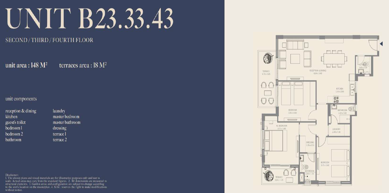 Floor plan for apartment at Rewaya