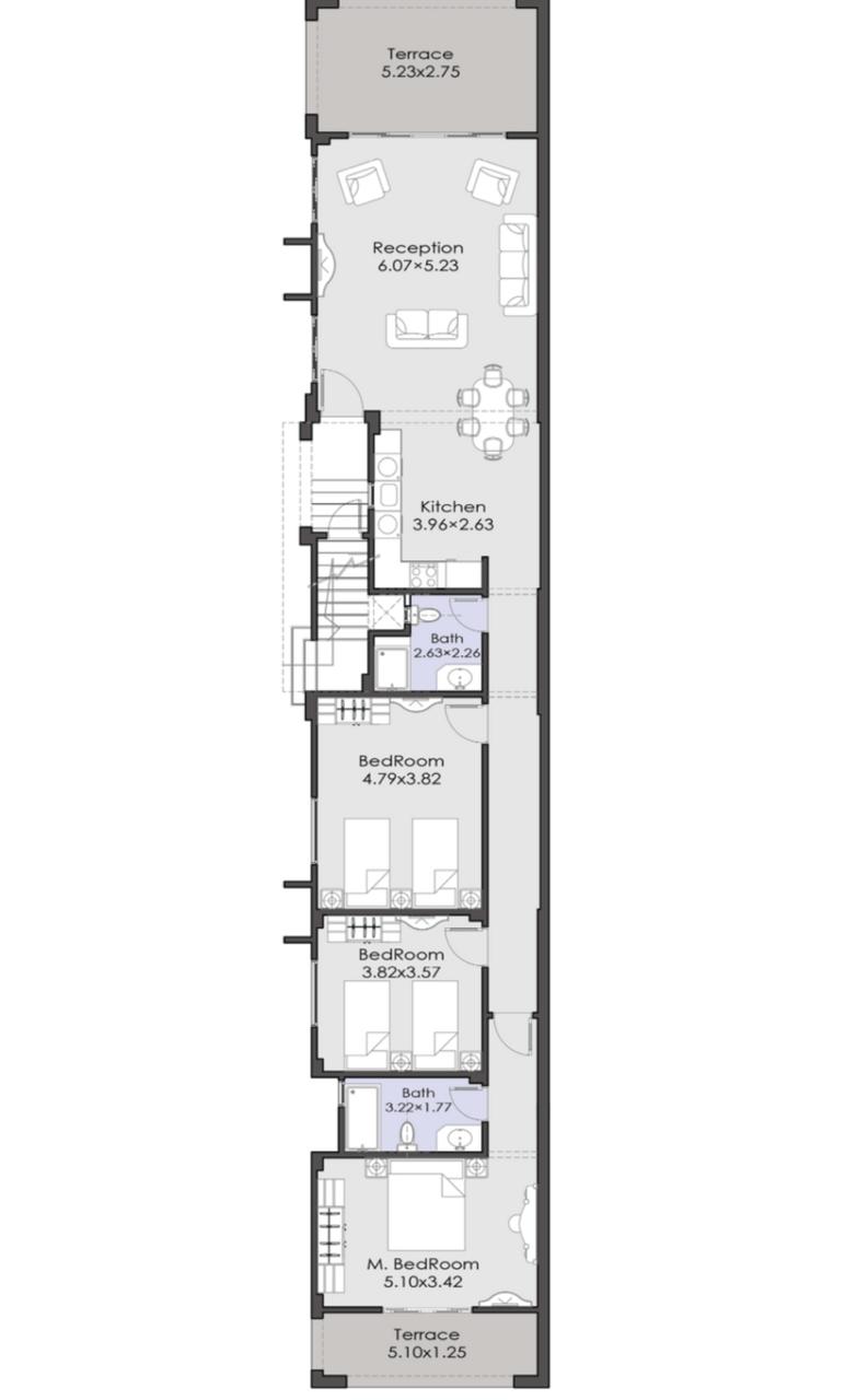 Floor plan for chalet at La Vista Bay East
