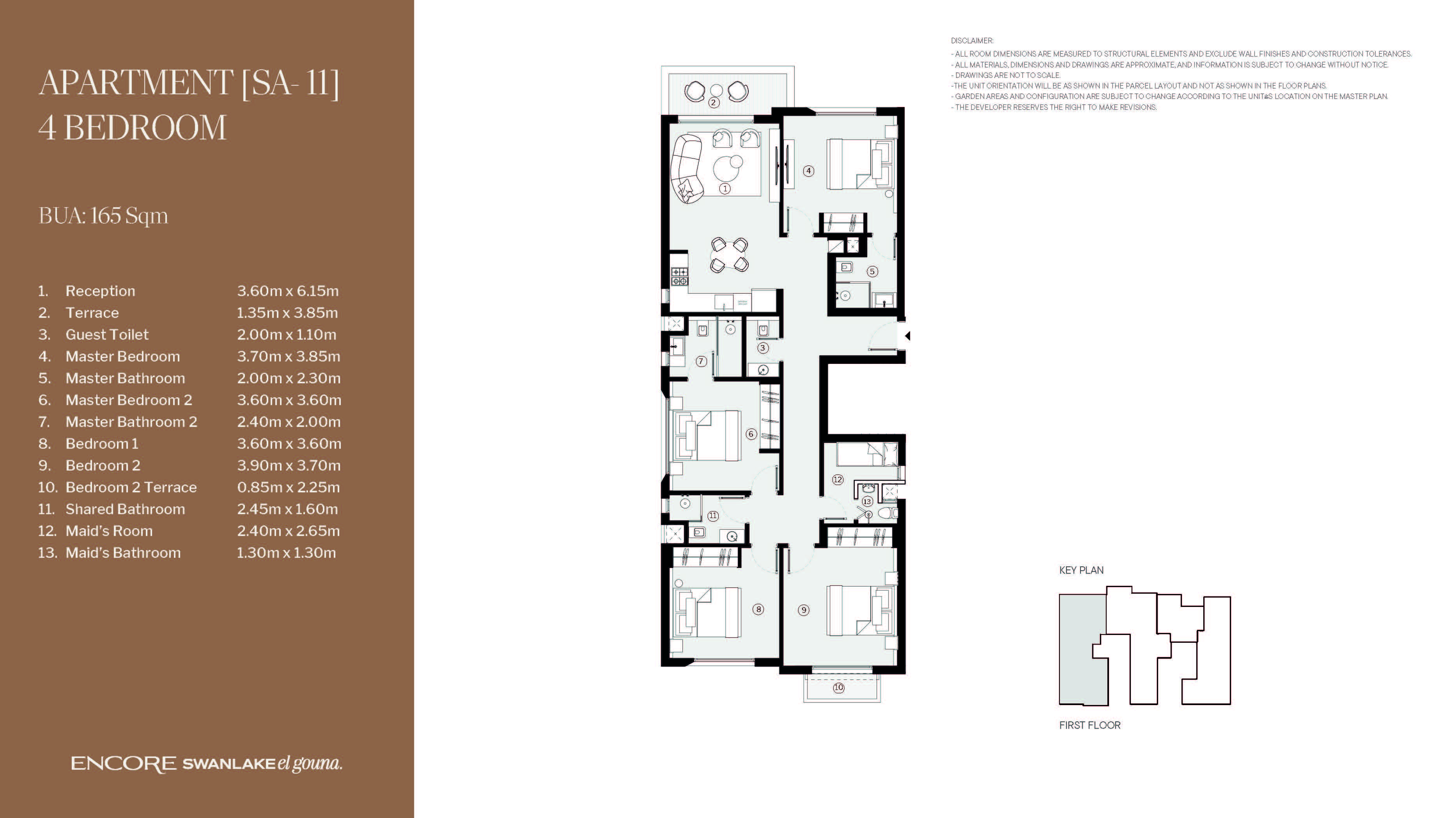 Floor plan for apartment at Encore