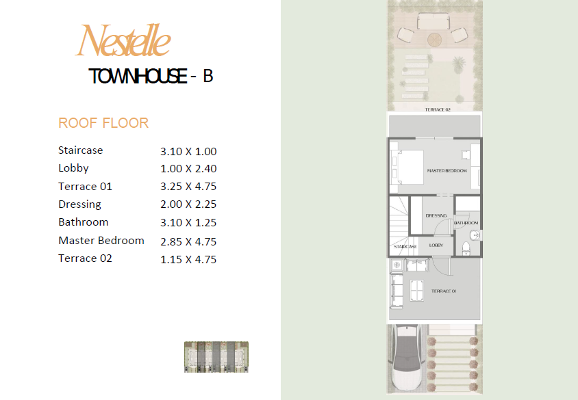 Floor plan for townhouse at Solay