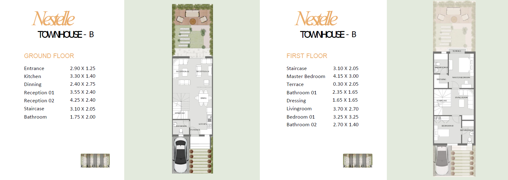 Floor plan for townhouse at Solay