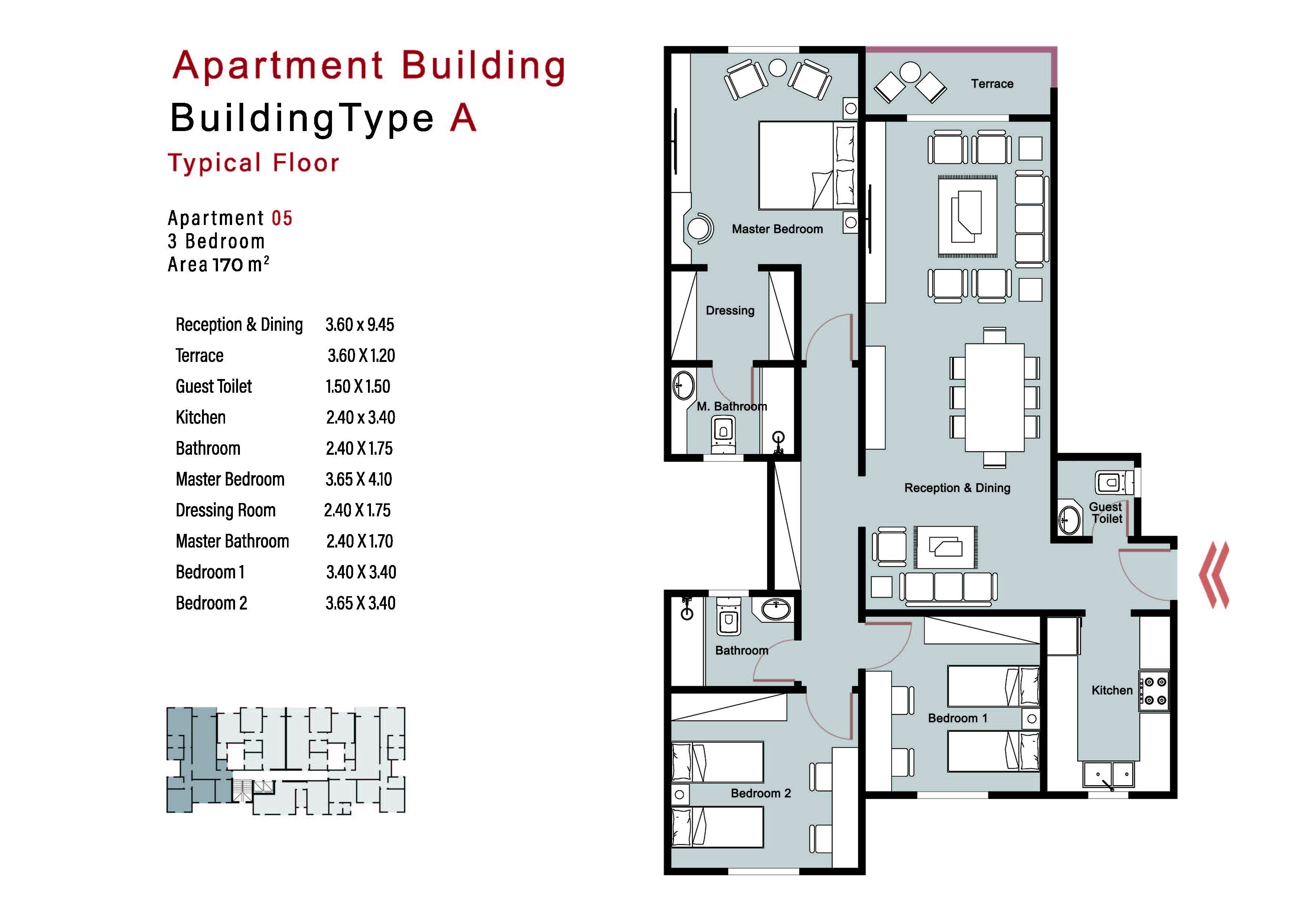Floor plan for apartment at Riverton