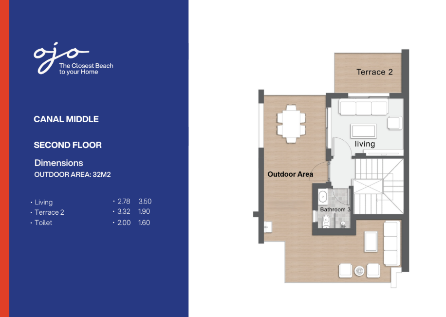 Floor plan for townhouse at Murano