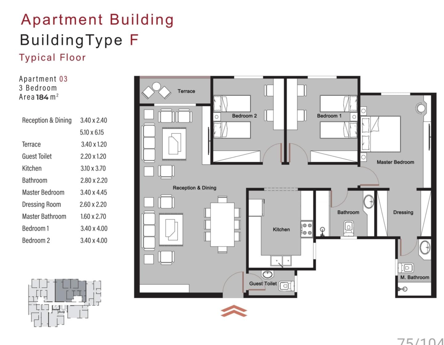 Floor plan for apartment at Riverton