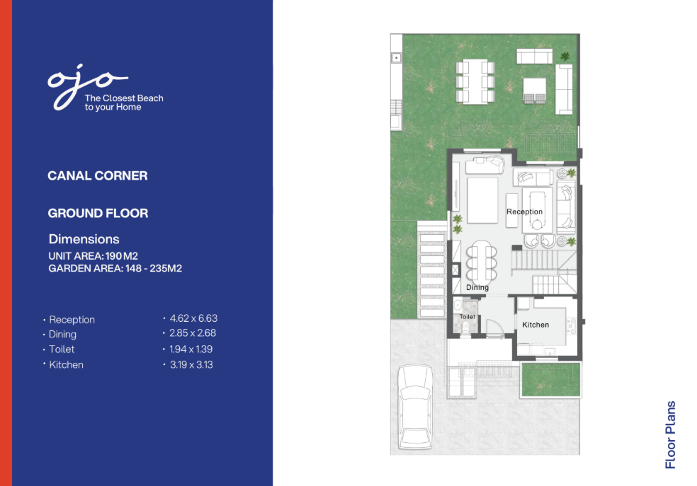 Floor plan for townhouse at Murano