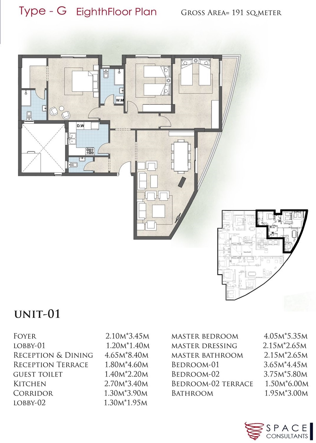Floor plan for apartment at De Joya 1