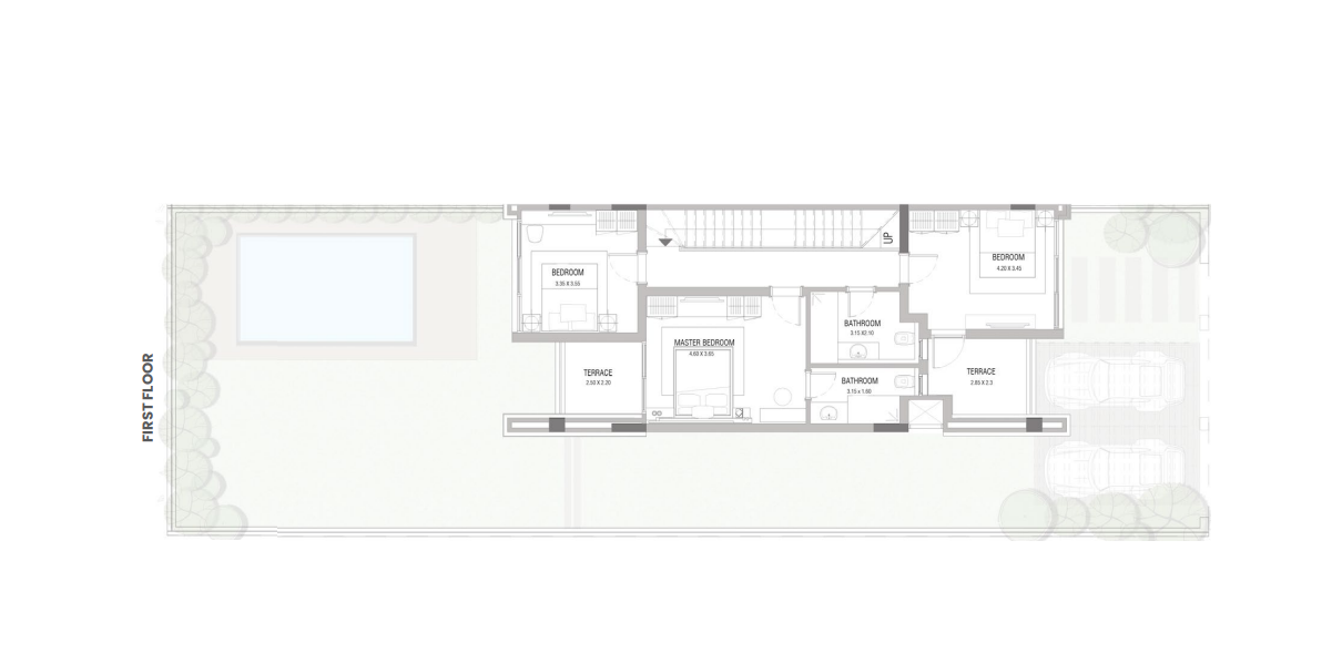 Floor plan for townhouse at Saada