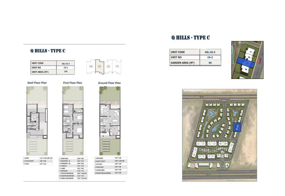 Floor plan for townhouse at Q Hills