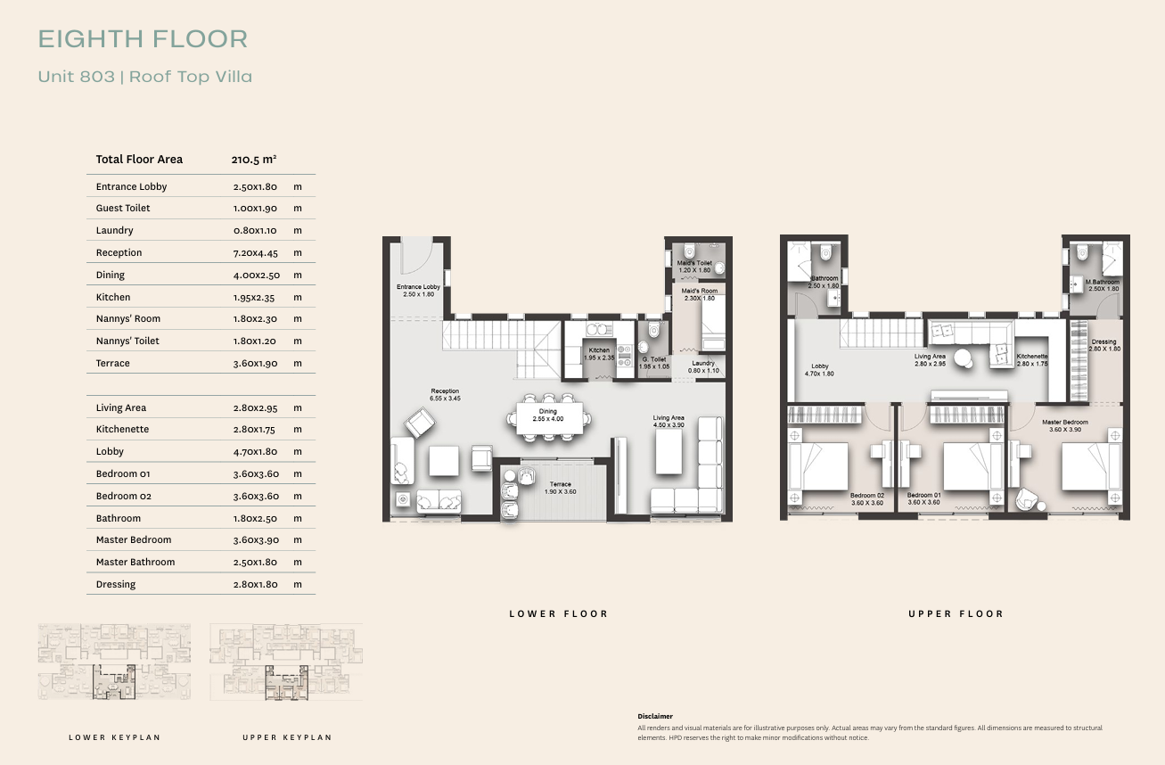Floor plan for duplex at Central Water Residences