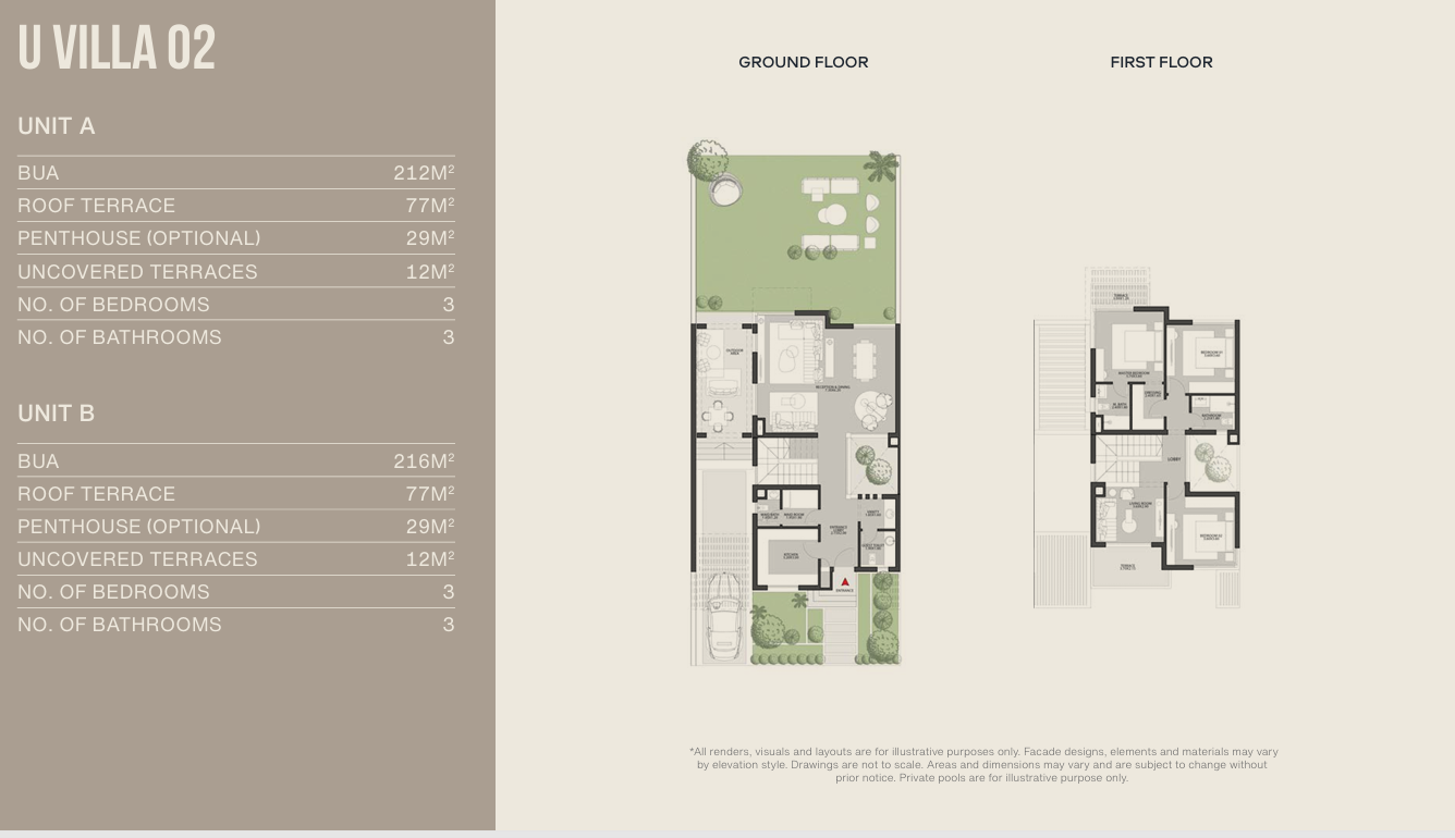 Floor plan for villa at O West Orascom