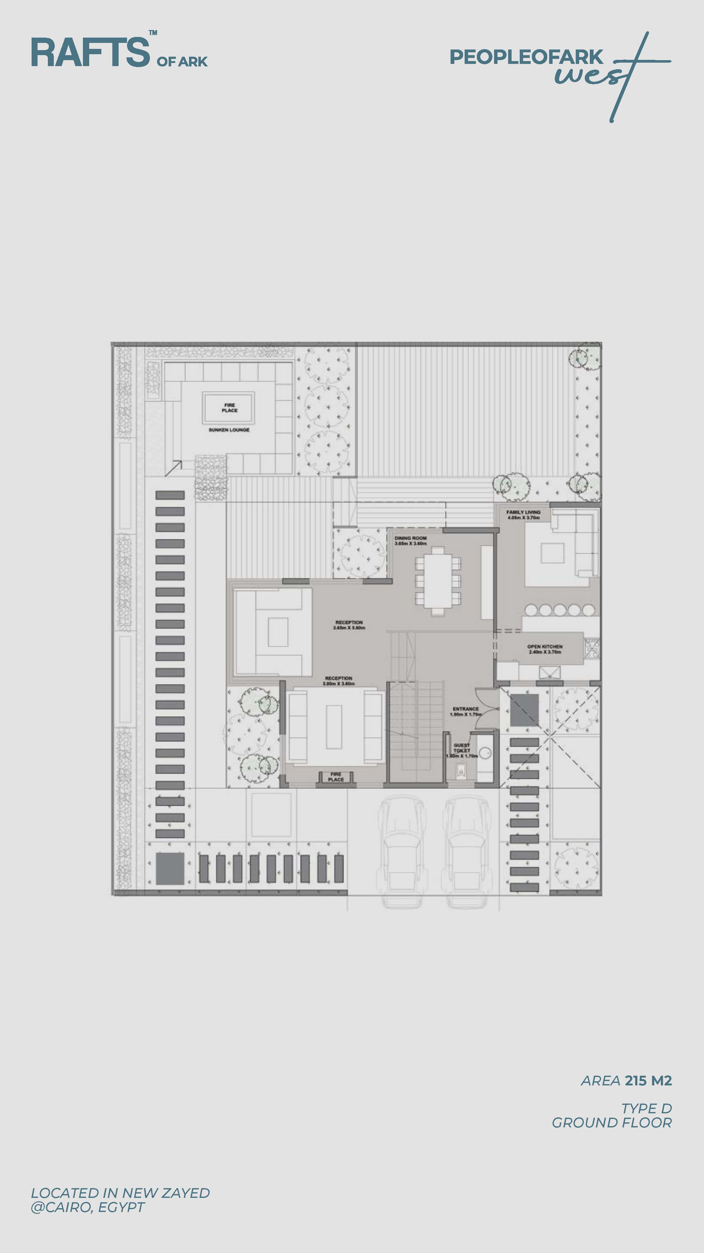 Floor plan for villa at Rafts