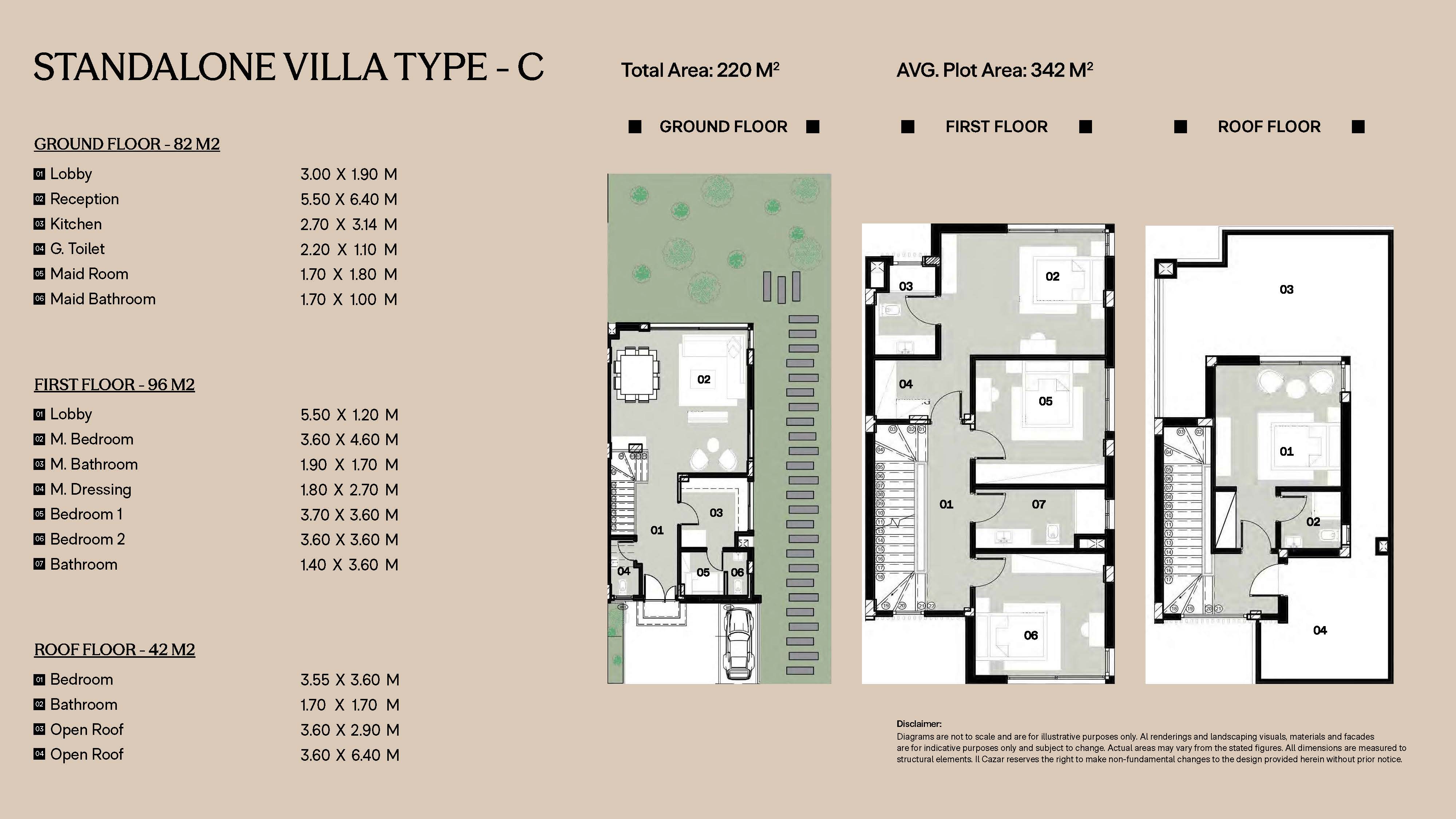 Floor plan for villa at VEA