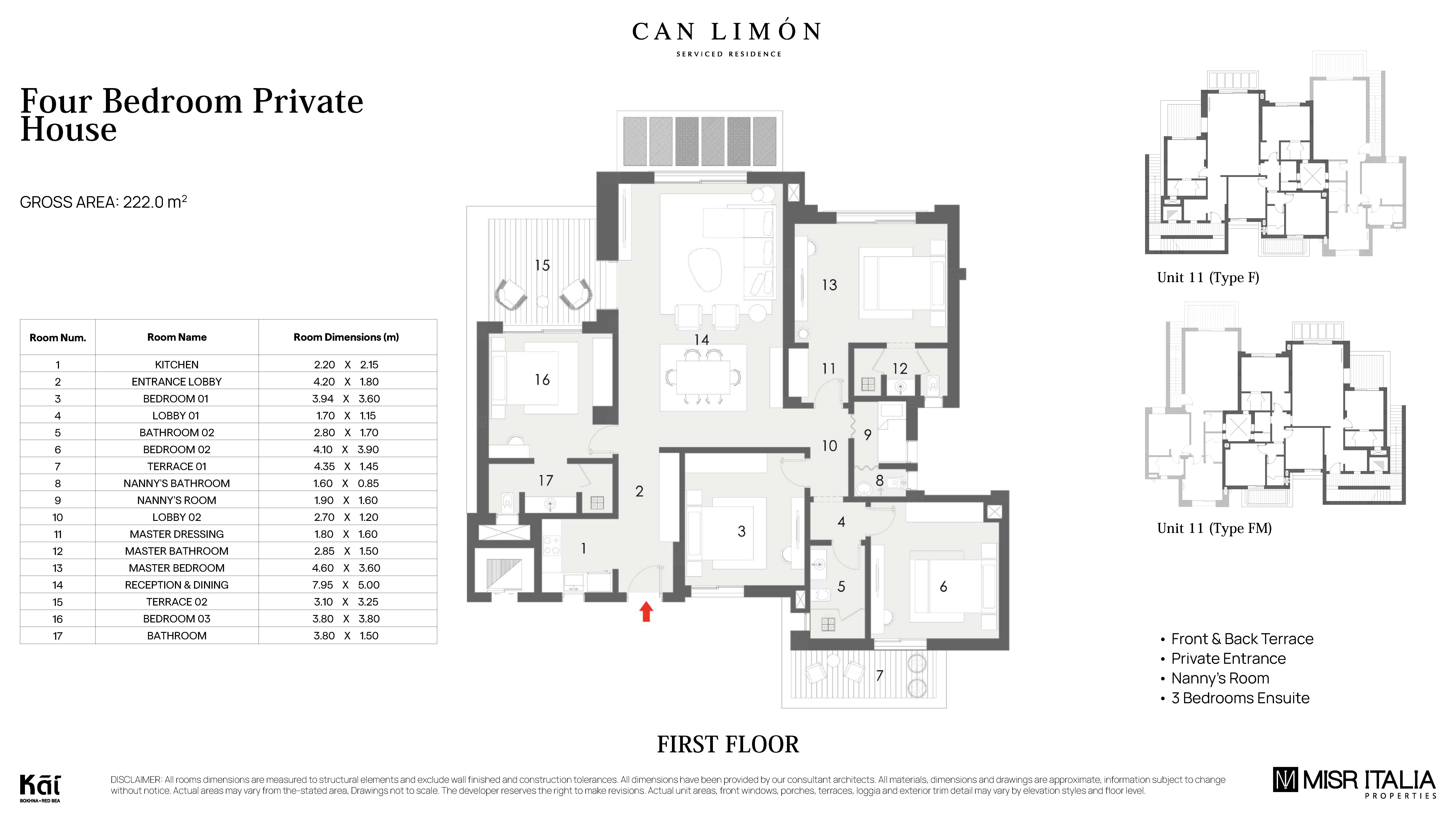 Floor plan for chalet at Can Limon - Kai Sokhna