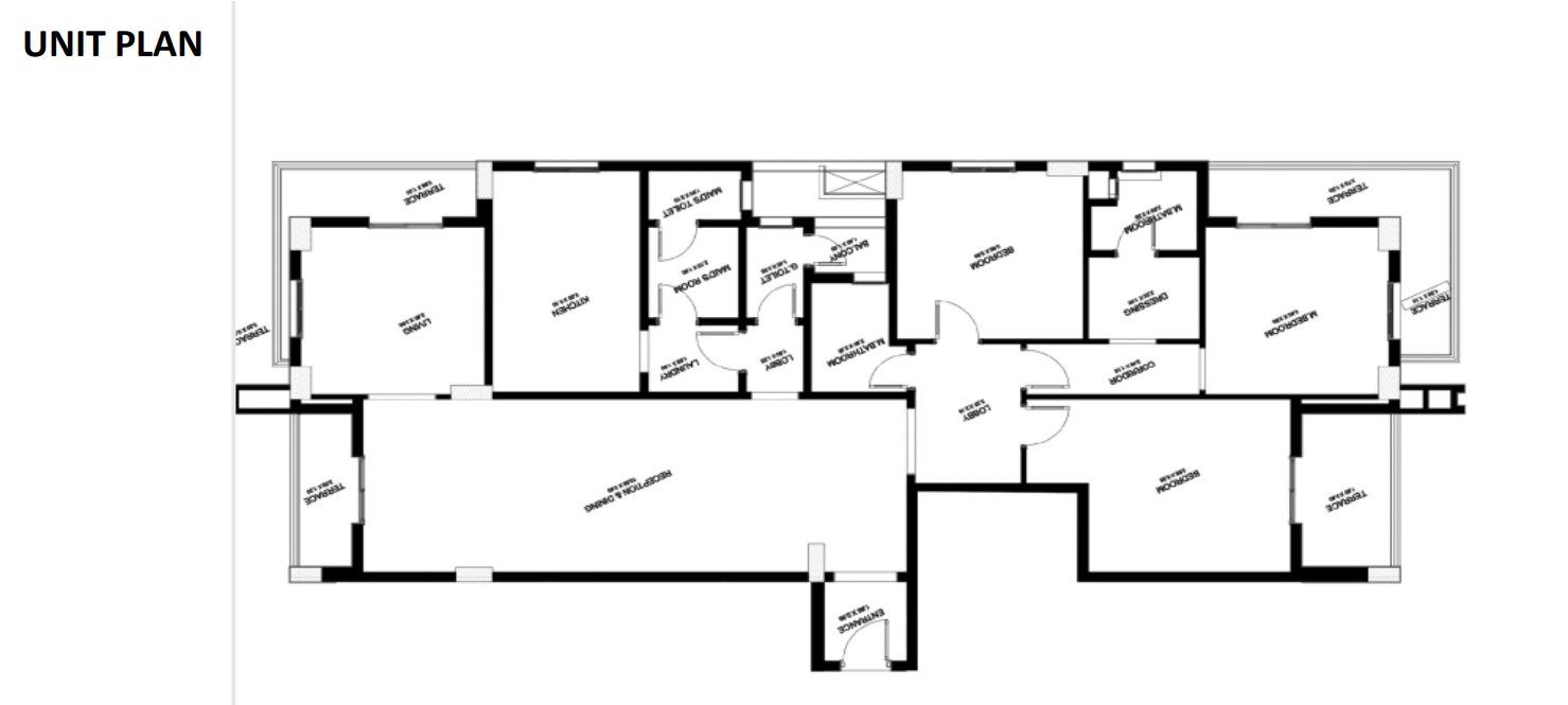 Floor plan for duplex at The Loft