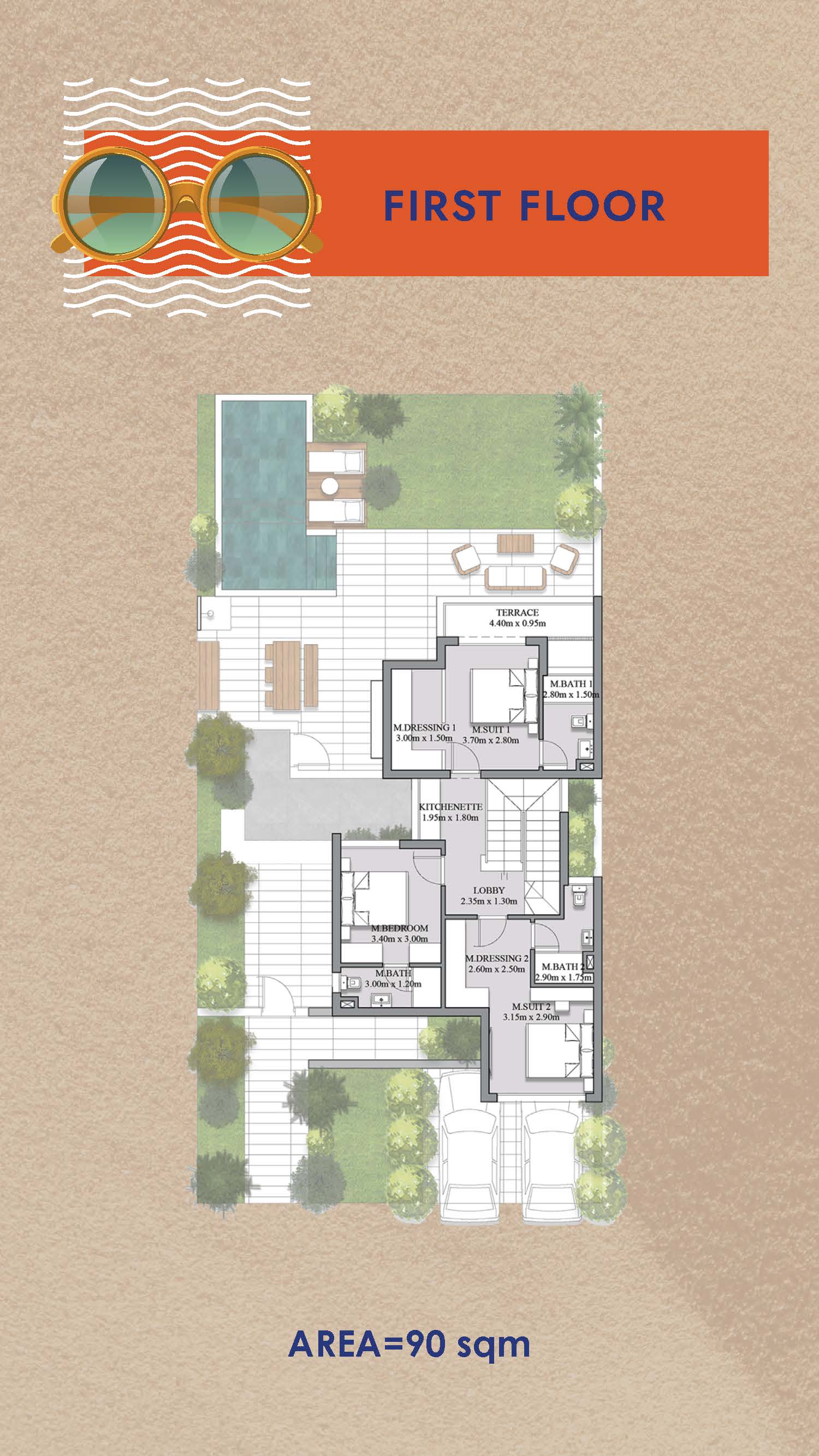 Floor plan for villa at Shamasi