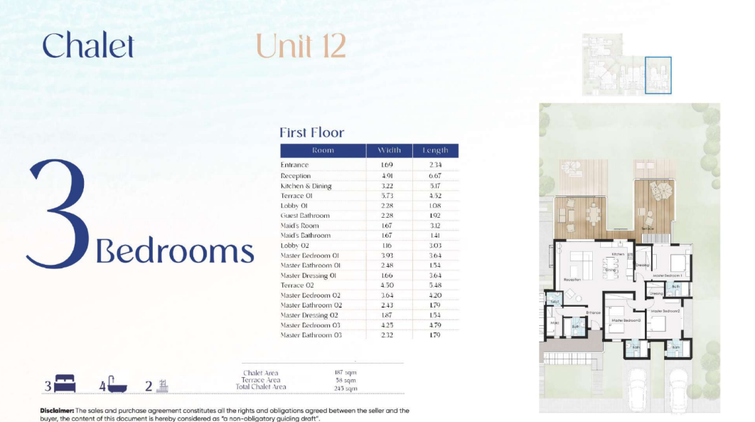 Floor plan for apartment at IL Mondo